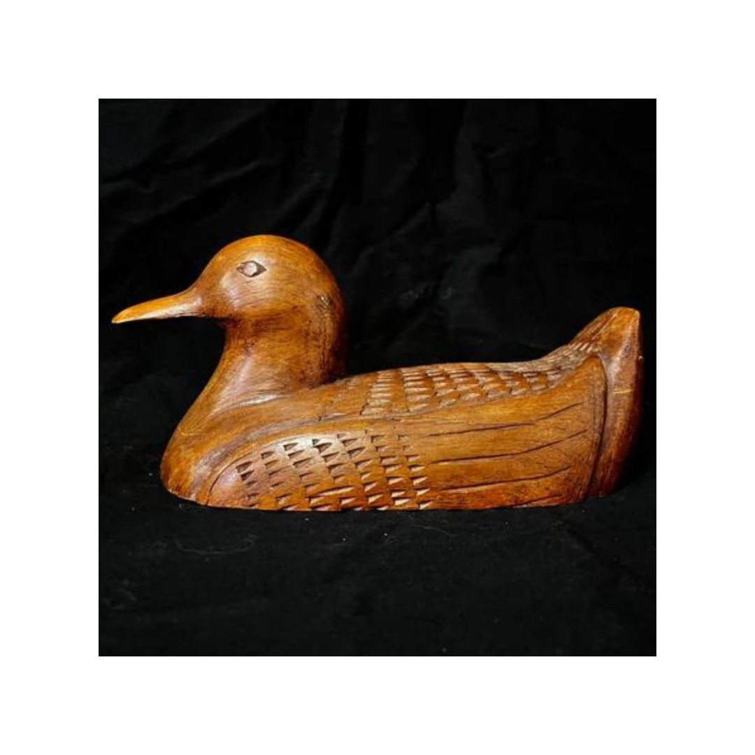 Brown Hard Wood Carved Decoy
