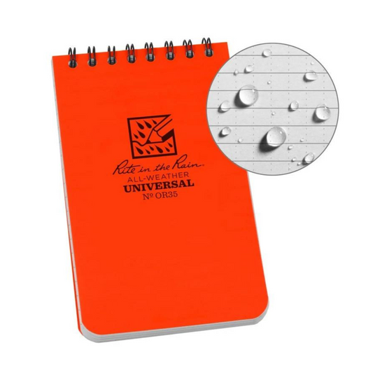 Rite In The Rain 3x5 All Weather Notebook – Orange