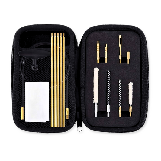 Raiseek .177 Cal & .22 Cal Airgun Cleaning Kit w/ Rod Nylon Brushes in Zippered Organizer Compact Case