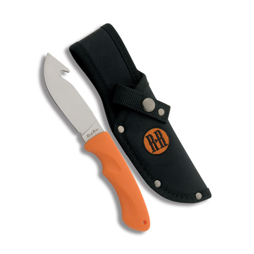 9.38" Rough Ryder Gut Hook – Orange Handle