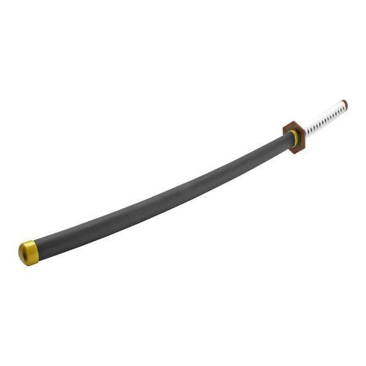 38" Black and White Stainless Steel Un-Sharpened Practice Samurai Katana Sword - Demon Slayer Anime Series