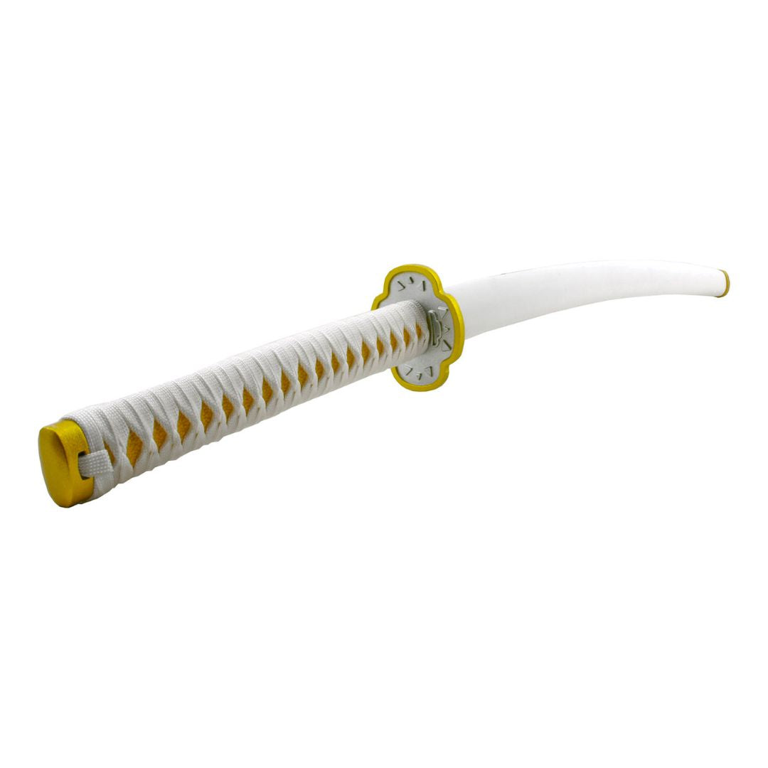 40.5" Agatsuma Zenitsu Demon Slayer Stainless Steel Cosplay Nichirin Samurai Sword - White And Yellow