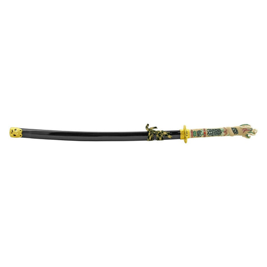 42.5" Ceremonial Award Samurai Katana Sword With Detailed Dragon Art Work Handle - Black