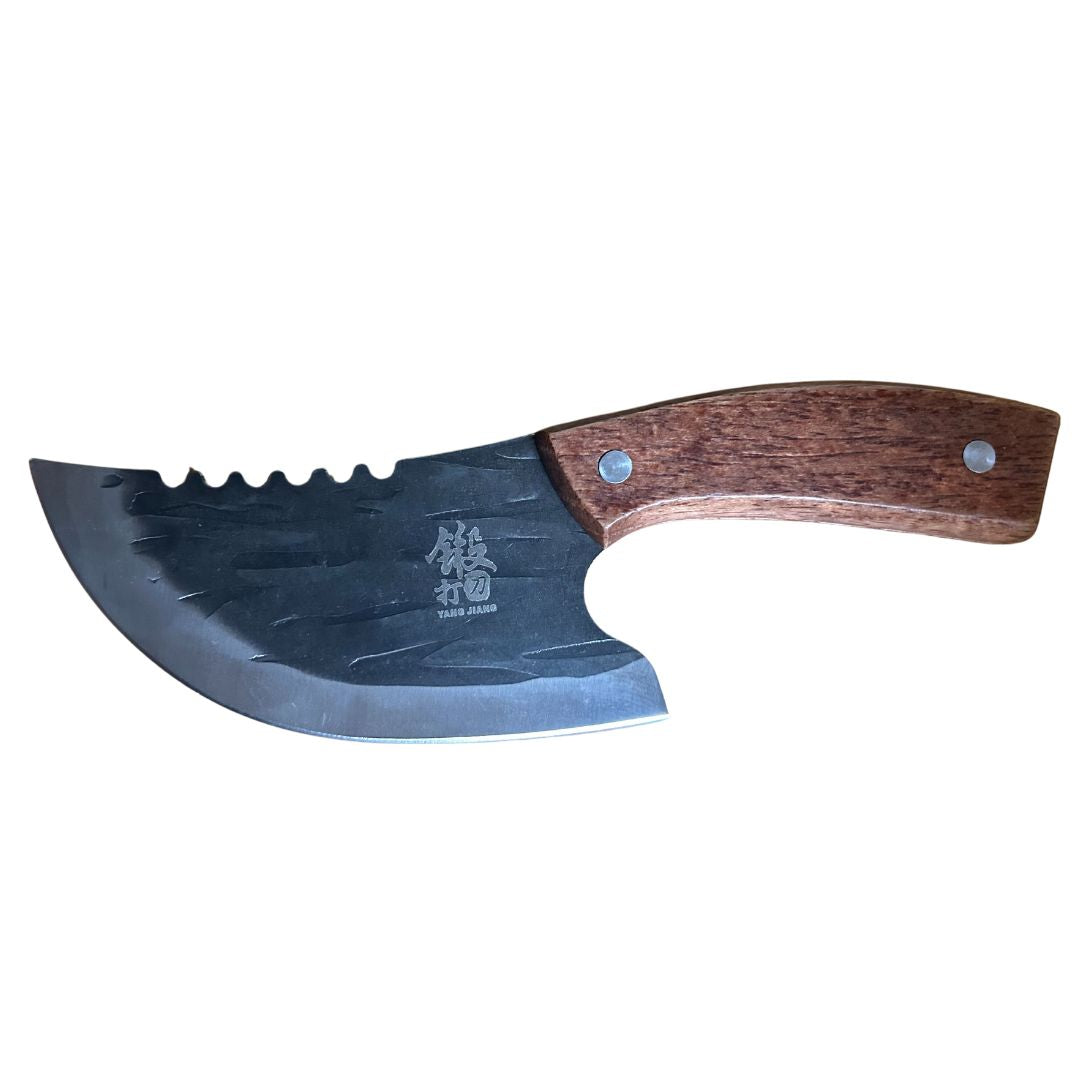 Medium Curved Damascus Cleaver