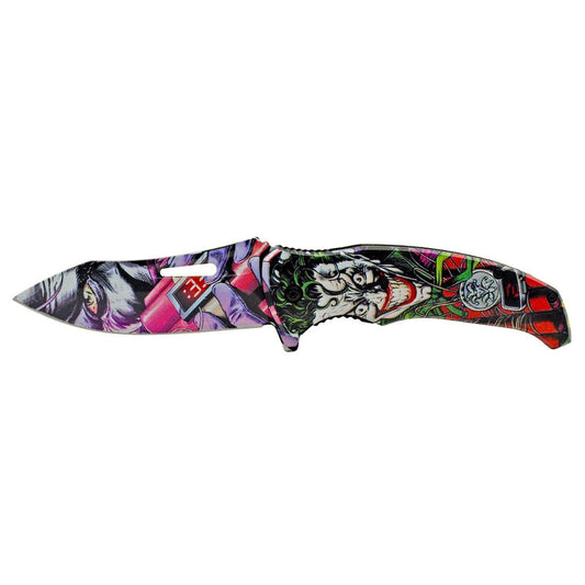 4.75" Comic Book Collector's Edition Batman and Joker Series 1 Spring Assisted Folding Pocket Knife - Joker's Time Bomb