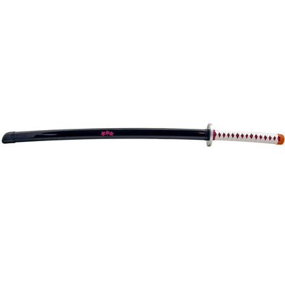 41" Bamboo Demon Slayer Kochou Kanae Cosplay Samurai Sword Katana - Black, White, and Pink