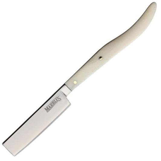 Marbles Straight Razor White Bone