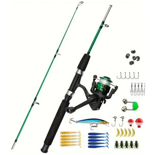 Ultra-Light 2-Section Fishing Rod & Reel Combo