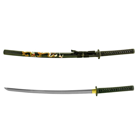 39" Dragon Samurai Sword - Black (D.P.)