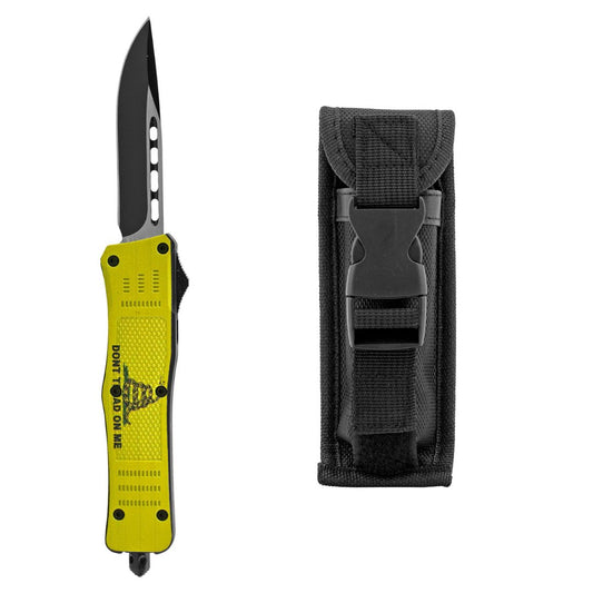 4.75" Gadsden Don't Tread on Me OTF Out the Front Automatic Pocket Knife