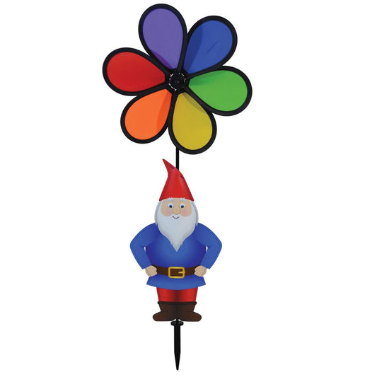 Gnome With 10" Flower Spinner