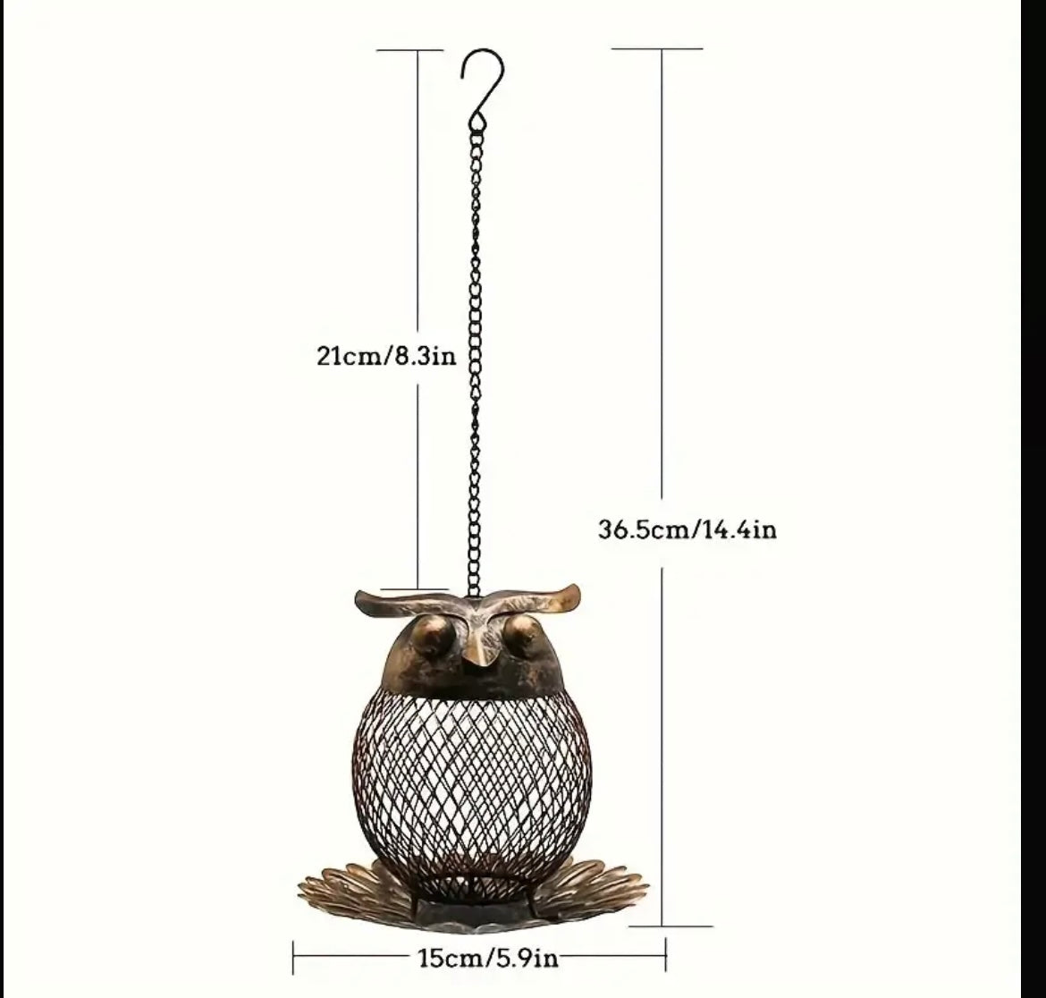 Owl Shaped Bird Feeder