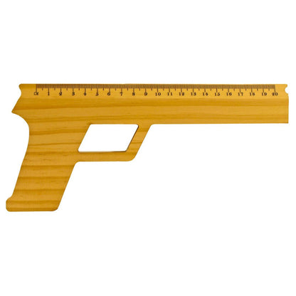 9.5" 3D Wooden Ruler Rubber Band Pistol