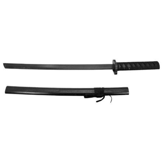 30" Wooden Practice Samurai Sword - Black