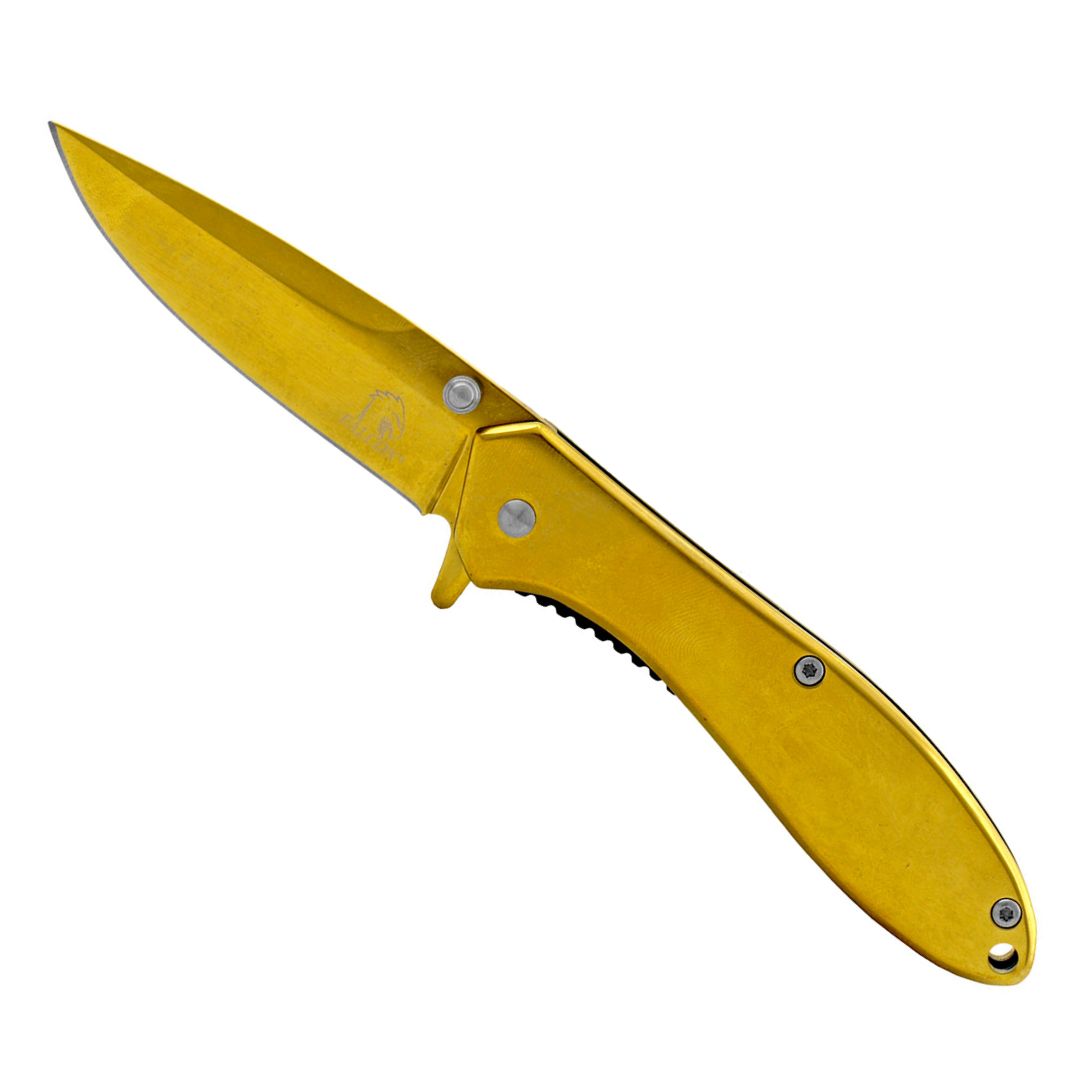 4" Stainless Steel Classic Folding Pocket Knife – Golden