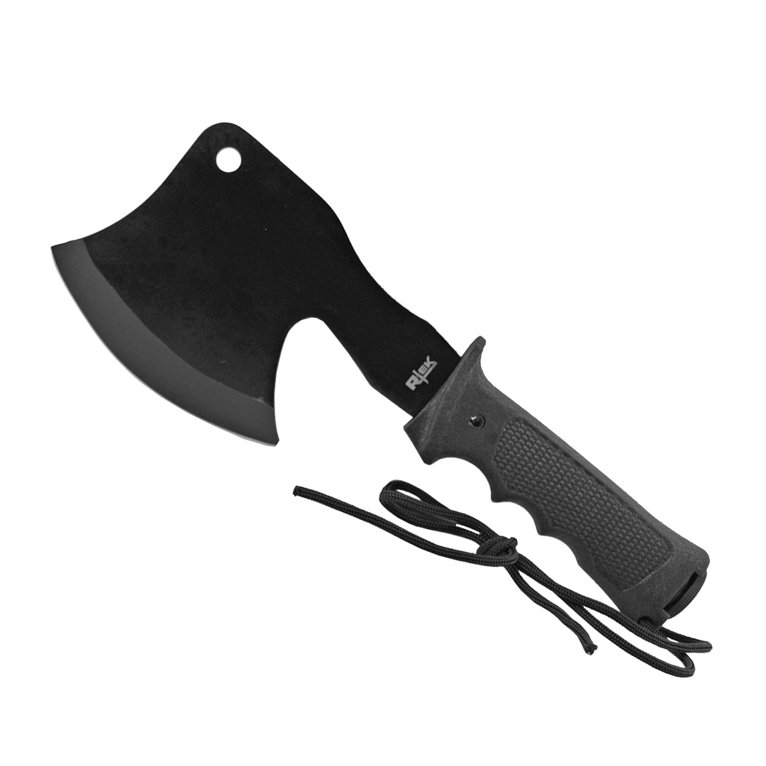 11.5" R-Tek Black Broad Axe Head Hatchet with Nylon Carrying Case and Survival Kit in Handle