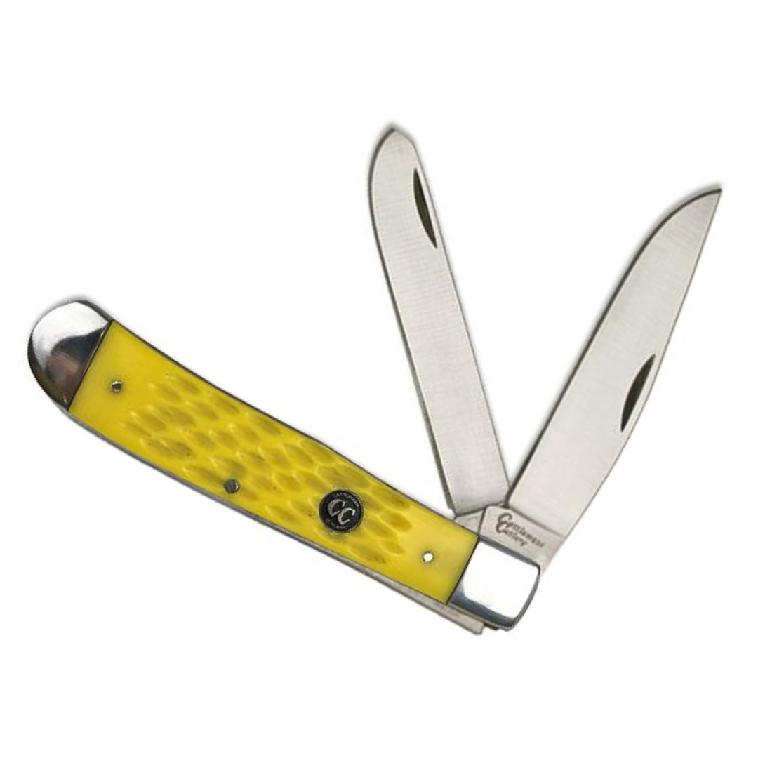 4.13" Cattleman's Cutlery Signature Trapper – Yellow