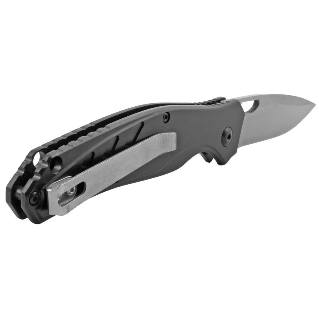 4.63" High Power Low Profile Tactical Switchblade Folding Pocket Knife - Black