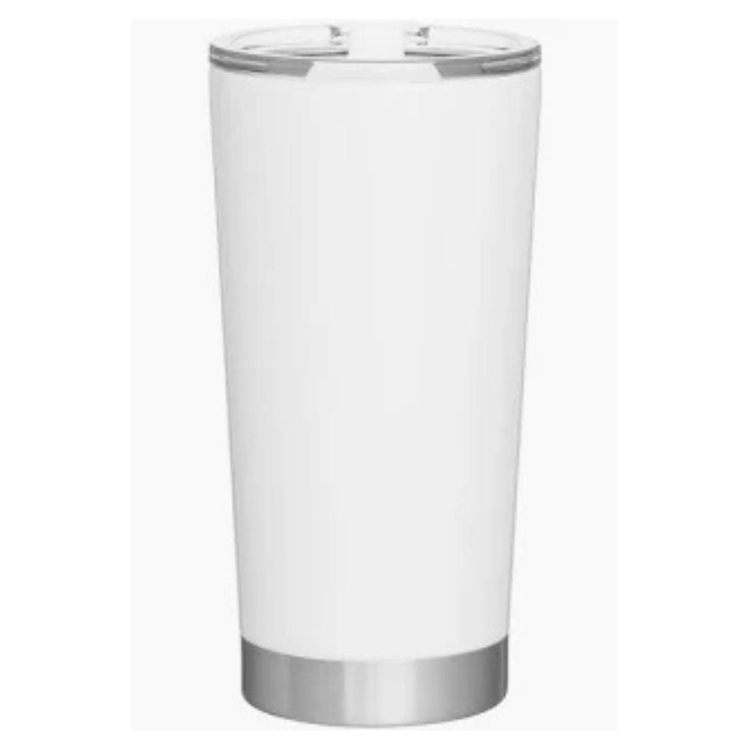 Double Wall Vacuum Insulated Stainless Steel Tumbler White