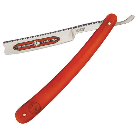 Marbles Straight Razor Orange Handle