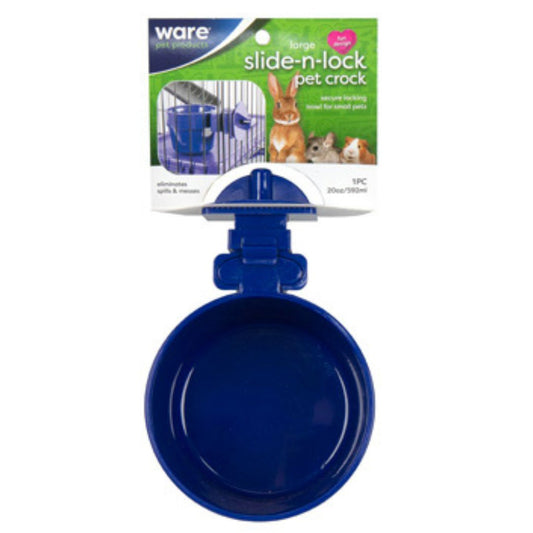 Ware Pet Products Slide N Lock Pet Crock - Large